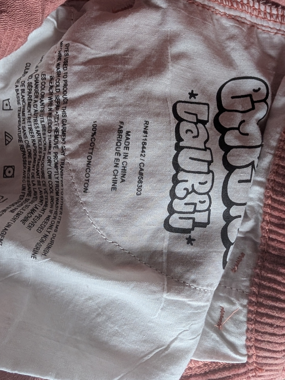 Empyre Mauve-Pink High-Waist Corduroy Shorts - Picture 4 of 7